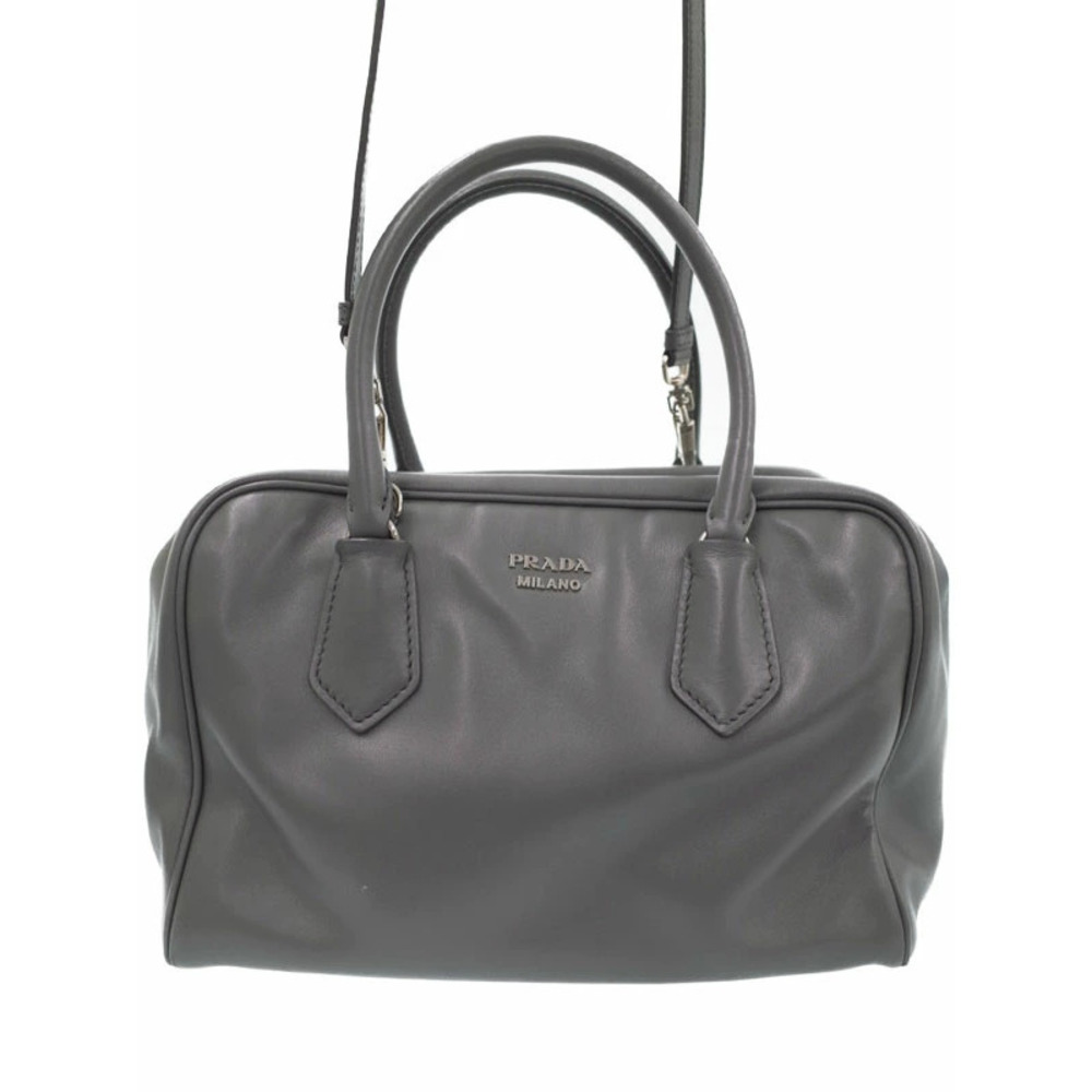 Prada Milano Bauletto bag grey leather